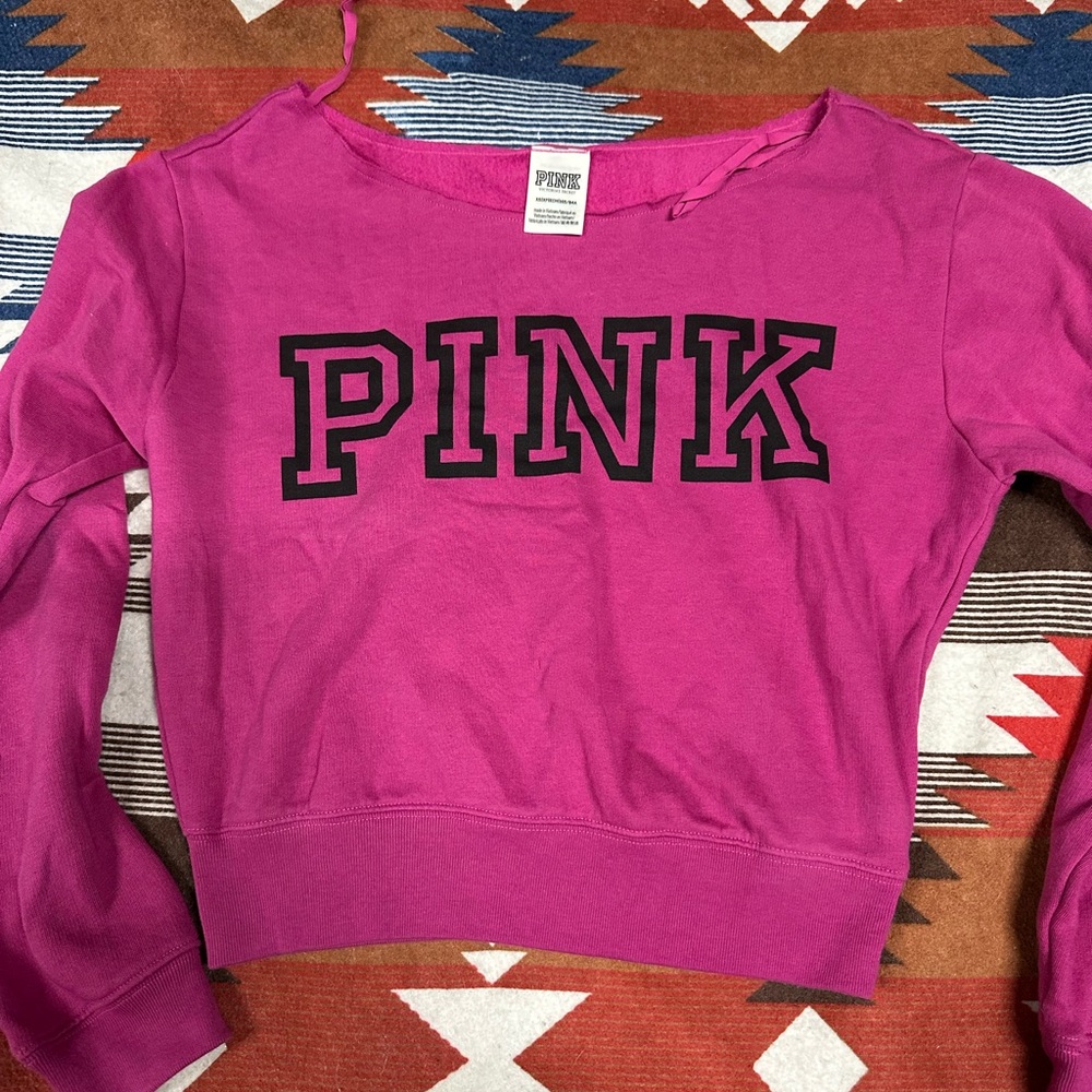 PINK off the shoulder sweater